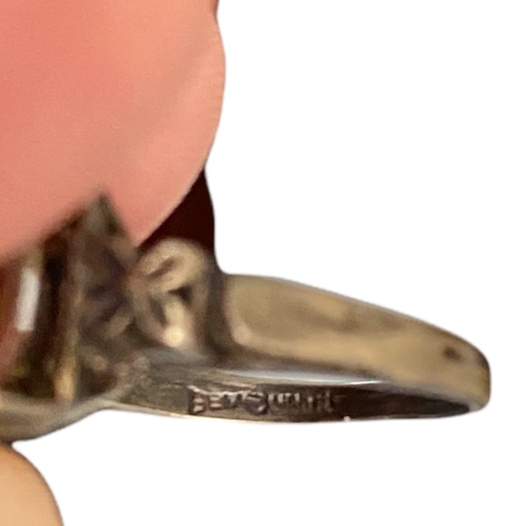 Vtg 50’s HAILPARN & CO., H. 4ct Natural Green Amethyst 10KH Ring - Picture 8 of 10